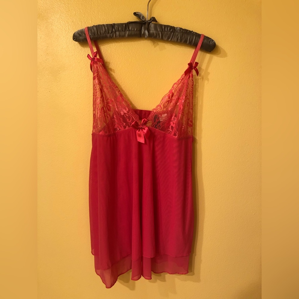 Pure Romance Dreamgirl Blush Babydoll Lingerie Set